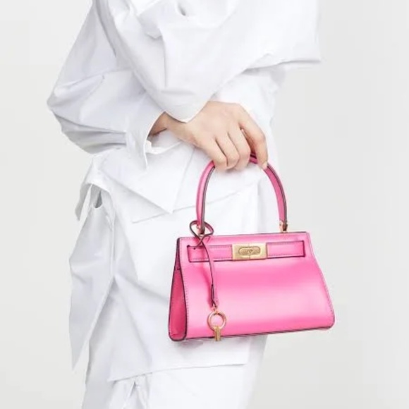 Brand new Tory Burch Crazy Pink Lee Radziwill Petite Bag - Picture 1 of 5